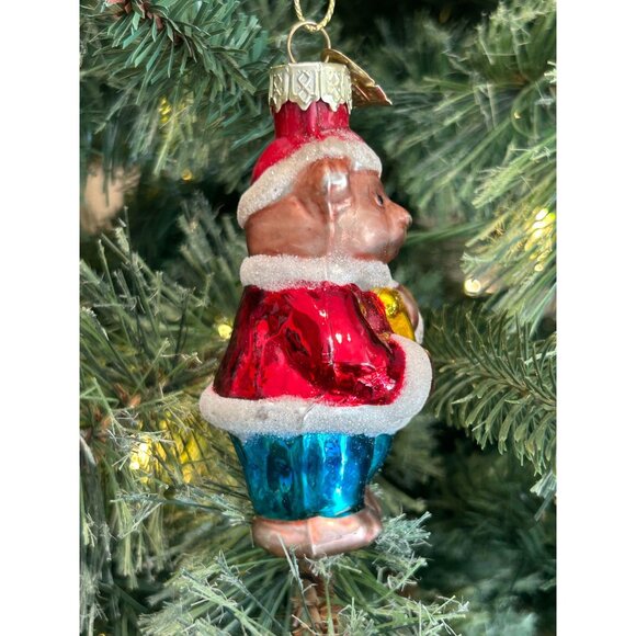 Vintage Santa Bear Thomas Pacconi Hand Blown Glass Christmas Ornament - Picture 3 of 6